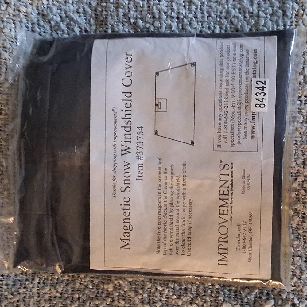 Improvements Black Magnetic Snow Windshield Cover